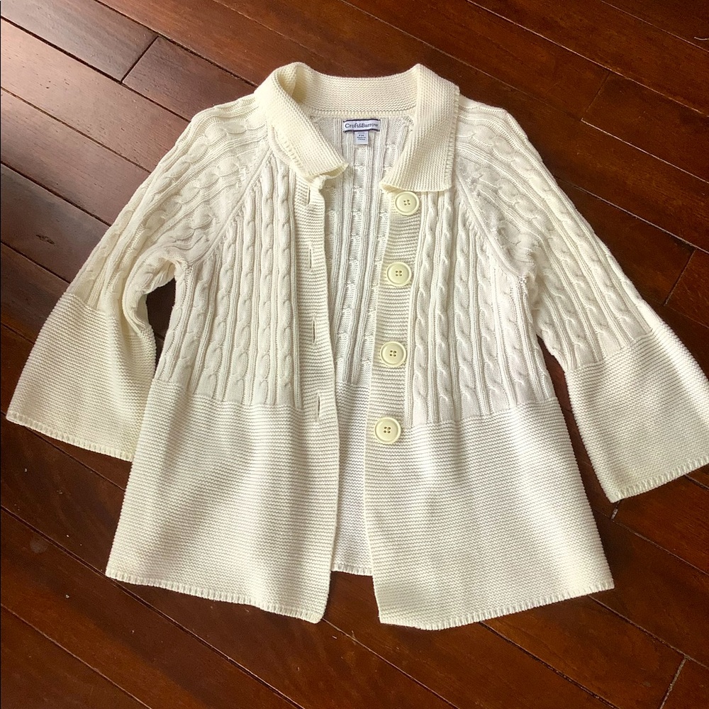 Croft and Borrow 3/4 sleeve flare cardigan
